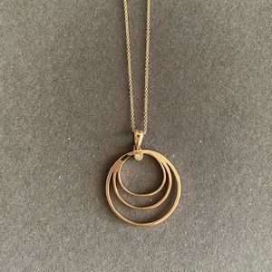 Real rose gold necklace with tiny diamond
